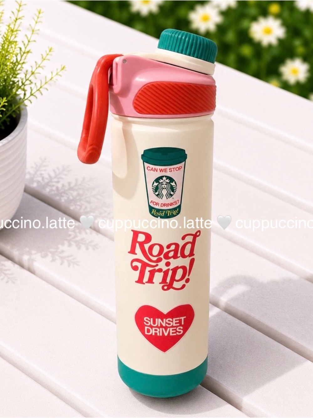 NWT Starbucks + Dandy Summer Graphics Stainless Steel Water Bottle Tumbler